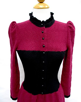 70S ADOLFO AT SAKS FIFTH AVENUE BLACK CHERRY<Br>4/6